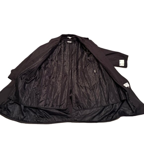 Guardsmark By TWIN HILL INSULATED Navy Blue Lined TRENCH COAT MENS 54R NWT - Picture 5 of 8